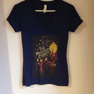 Bella Canvas Navy Graphic V-Neck Tee